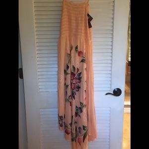 Peach sheer sundress
